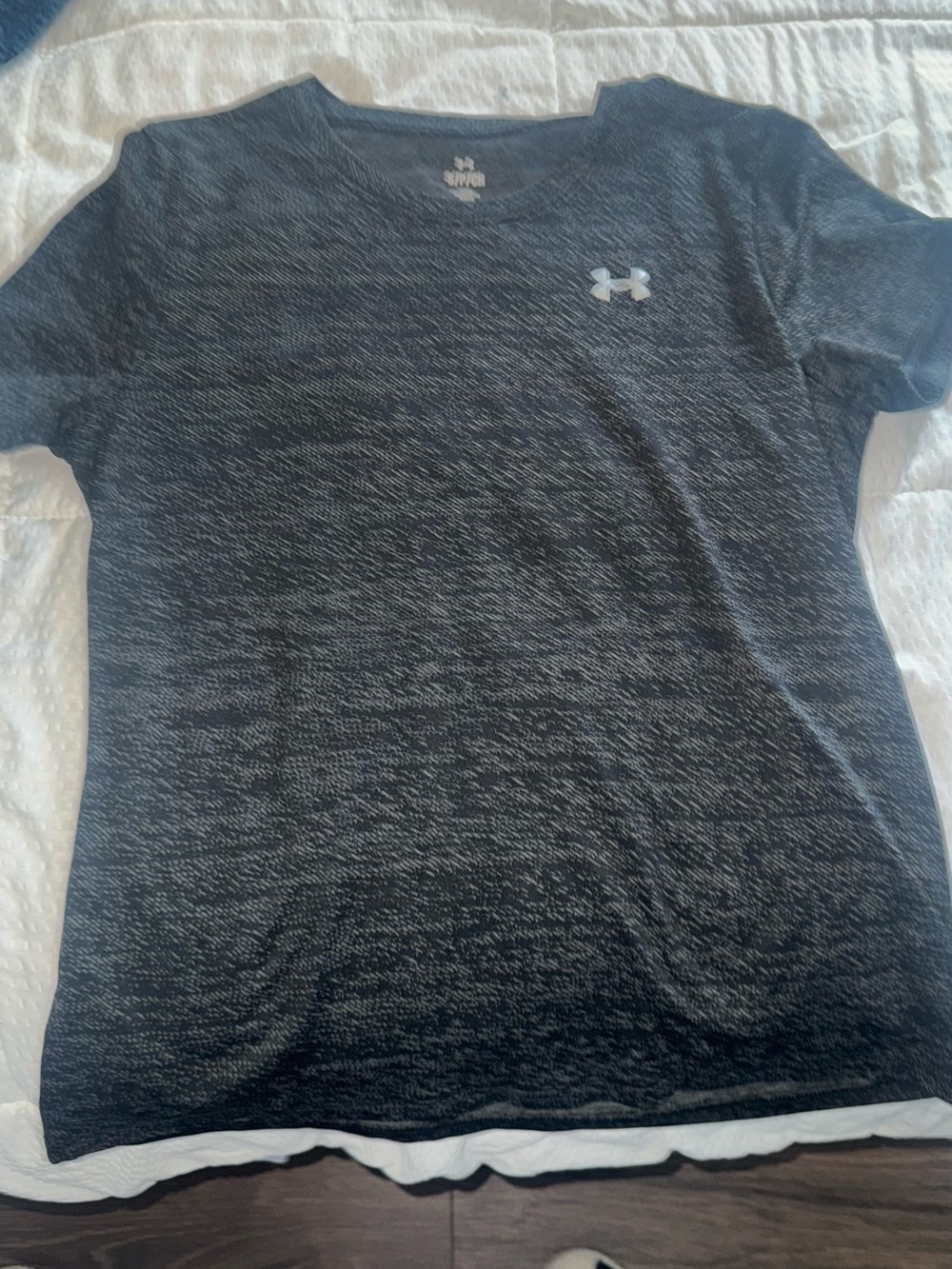 Under Armour Women’s Black Heather Short Sleeve Tech Tee